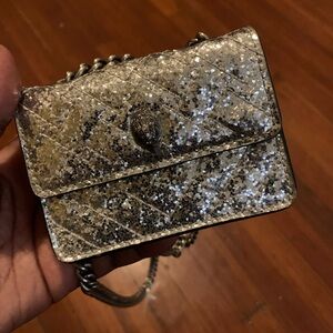 MICRO KENSINGTON BAG - Glittery Silver Women's Bag